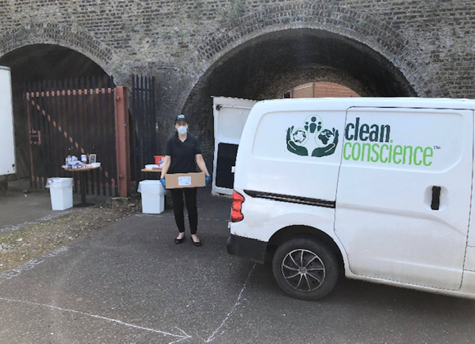 A donation of toiletries from Clean Conscience