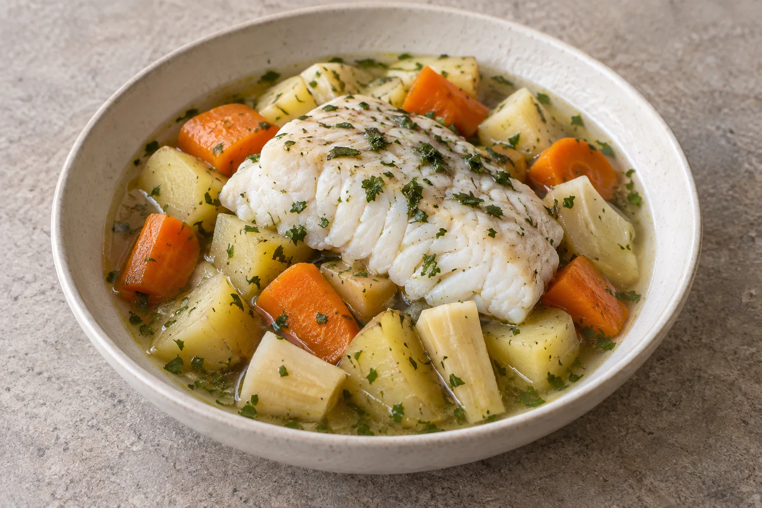 Cod & Root Veg One-Pot